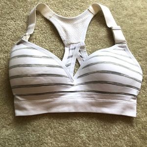 Jockey white and grey sports bra